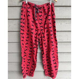 Black Dog Red Dog Print Pajama Pants Lounge Sleepwear Mens M
